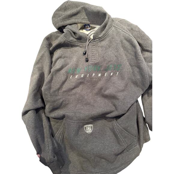 Reebok Other - Vintage New York Jets Reebok NFL Equipment Large Hoodie Adjustable Hem